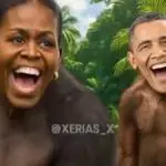 Obama AI generated Ape like