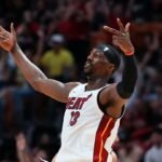 Bam Adebayo celebrating 83 point game against Washington Wizards March 2026”